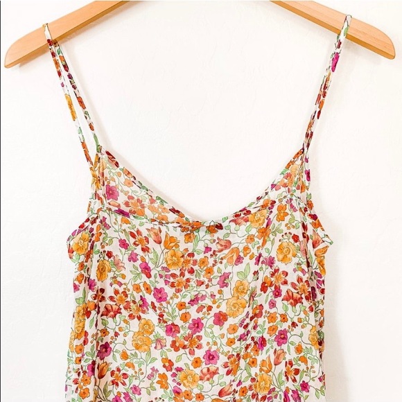Zara floral spaghetti strap sundress with ruffles - Picture 5 of 8